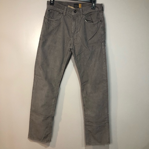 J. Crew Slim Straight Corduroy Grey Pants Men's Style 29104 NWT - Picture 2 of 8